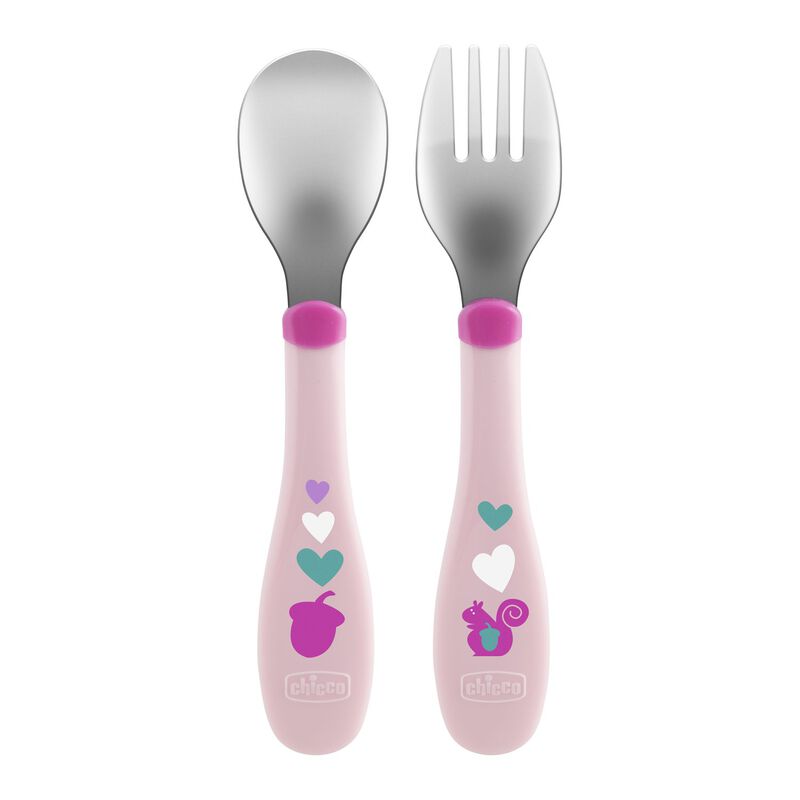 Metal Cutlery (18m+) (Pink) image number 4